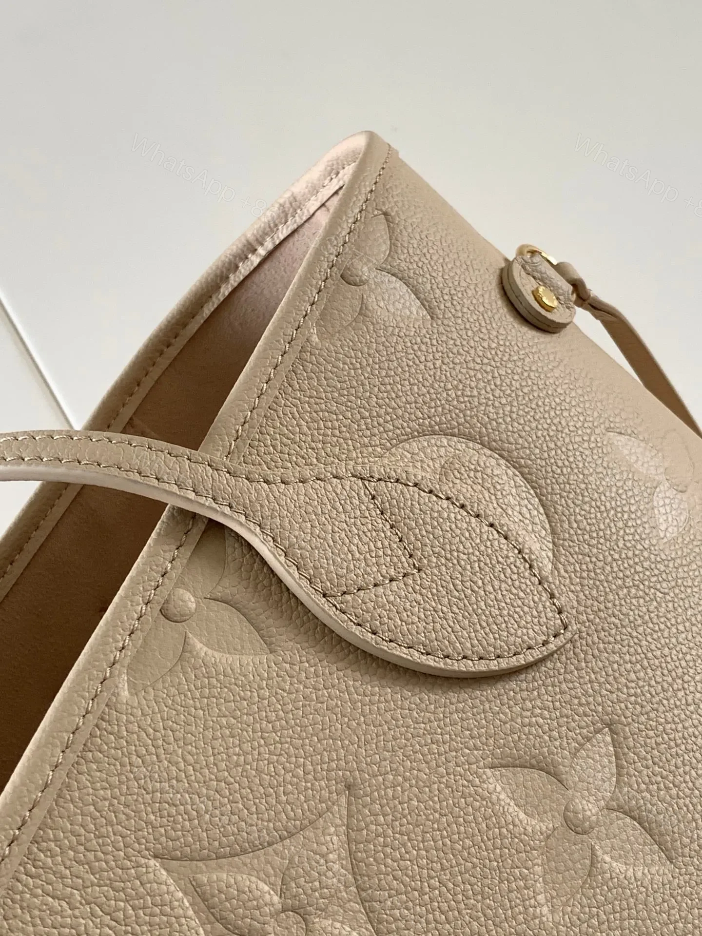 View 3 of LV NEVERFULL 32 LIGHT BEIGE MONOGRAM EMPREINTE LEATHER