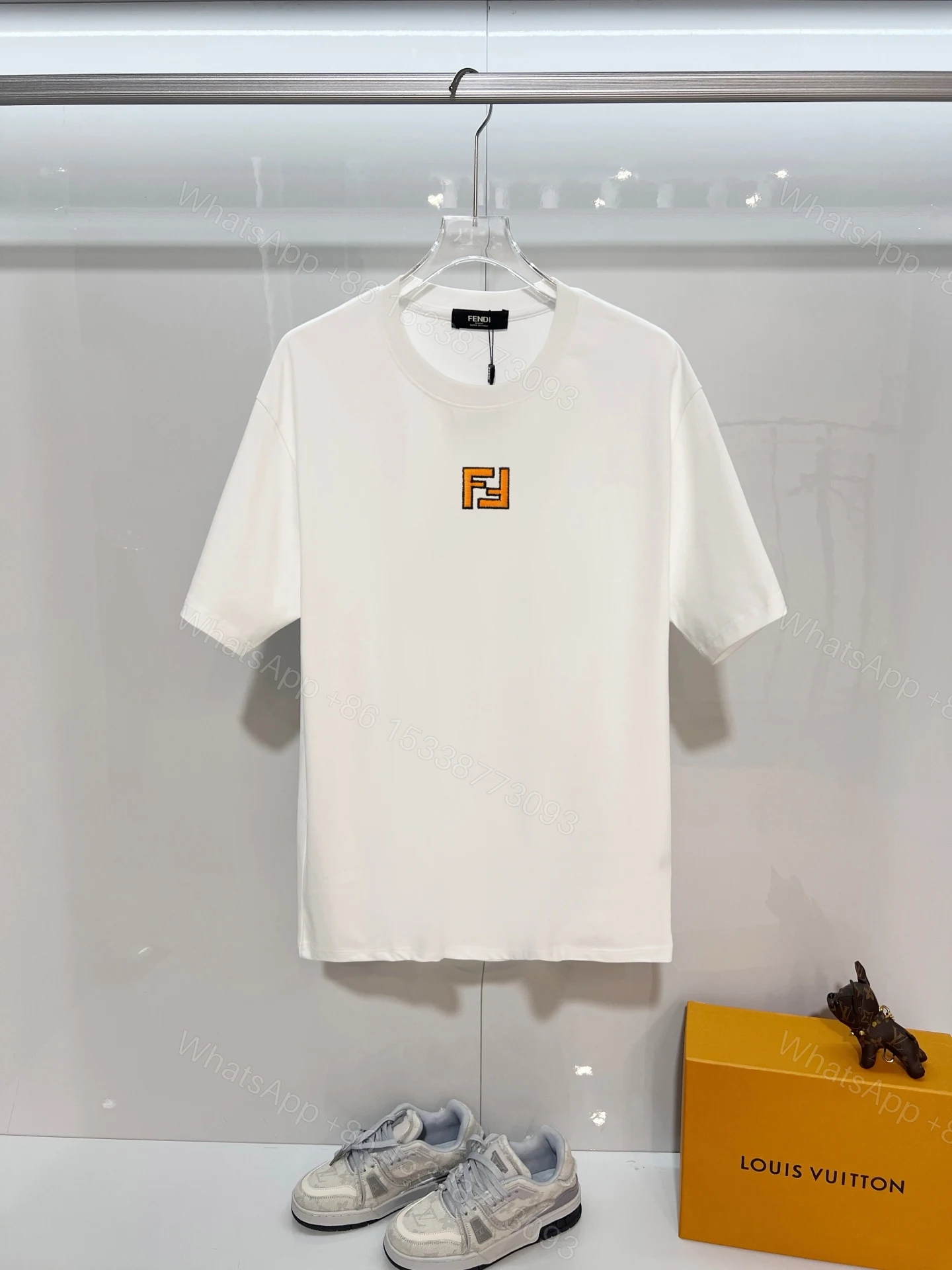 FENDI原單FF刺繡純棉短袖T恤休閒百搭男裝 — view 1