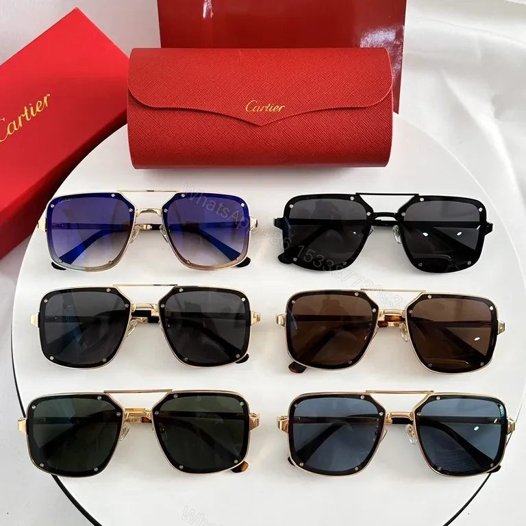 View 9 of Bold Geometry Luxury Sunglasses - Cartier-Inspired, Gradient Lenses