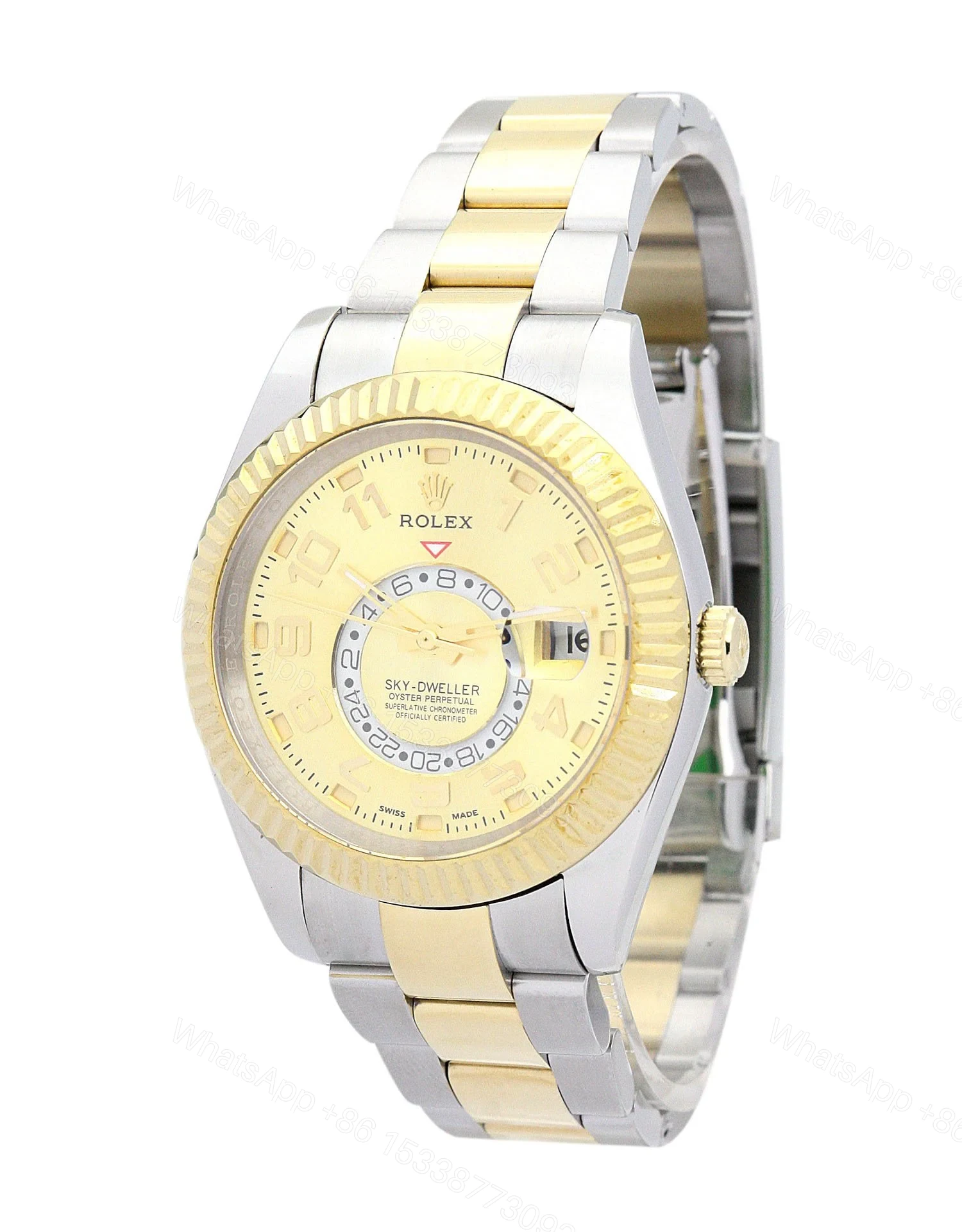 View 2 of Replica Rolex Sky-Dweller Gold Dial 326938