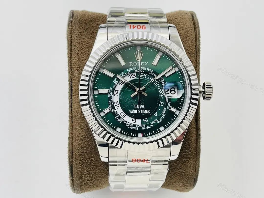 Rolex Sky-Dweller Green Dial DiW Oyster Bracelet 42mm RLX-SKY-DIW-GRN42-OYS — view 1