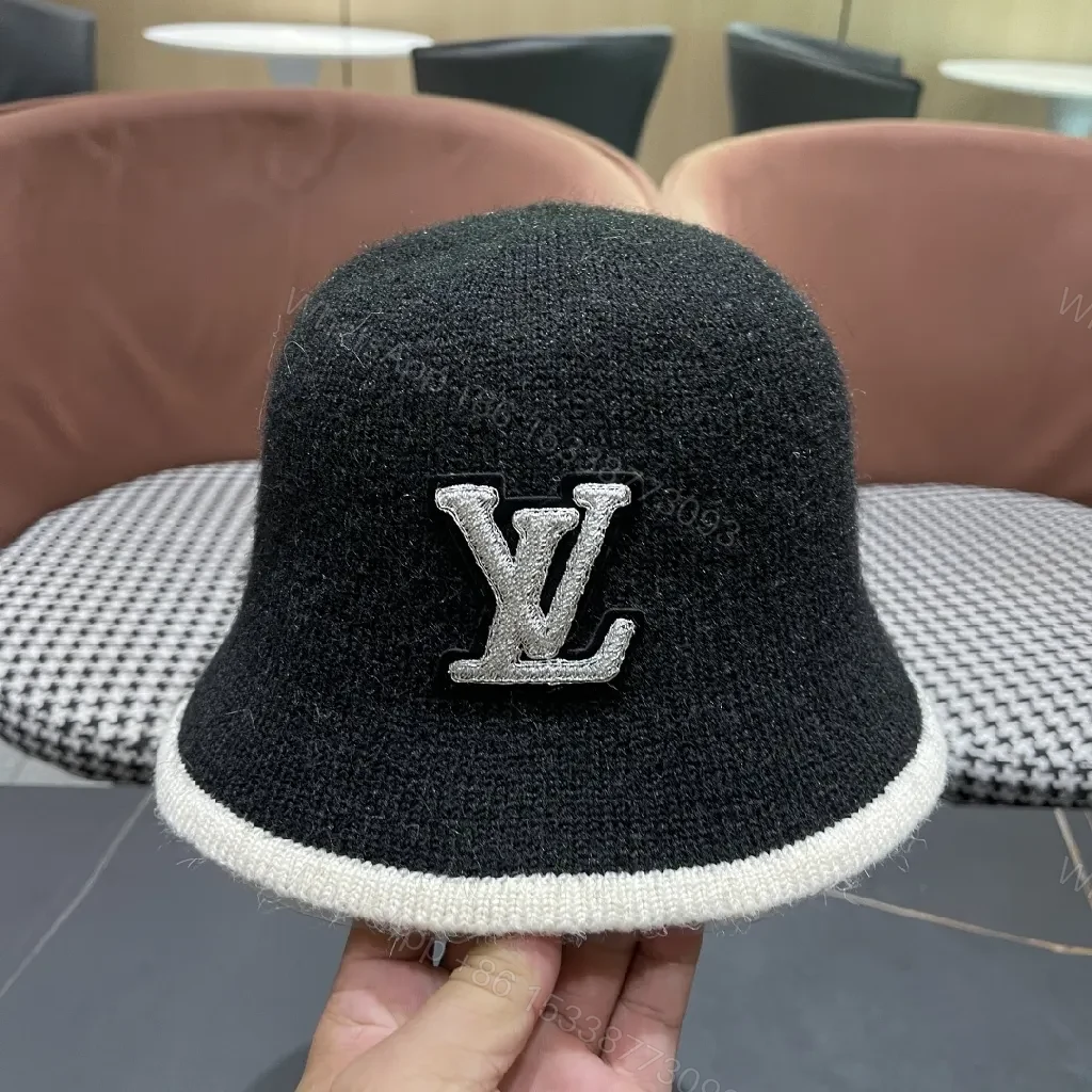 View 6 of Compact Luxury Knit Hat with Subtle LV-Inspired Emblem