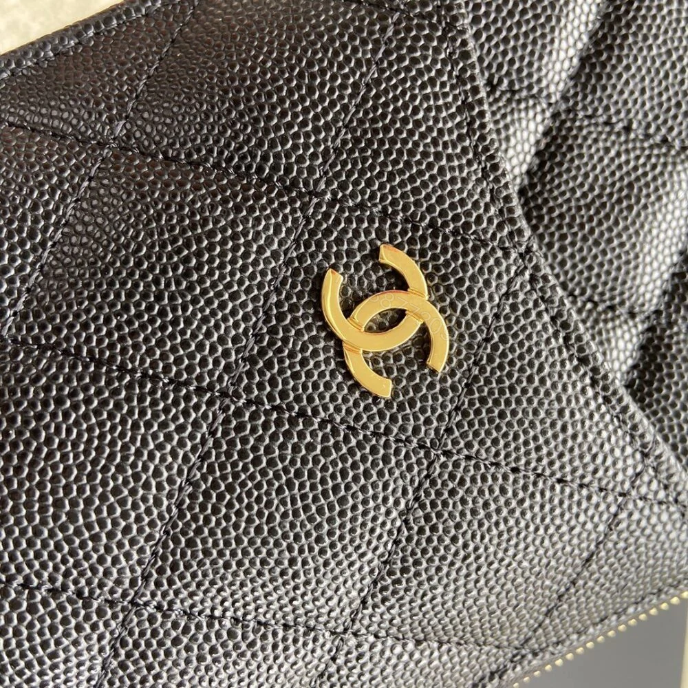 View 8 of Chanel CO-CO Mini Pouch Wallet Gold Hardware Black 20Cm