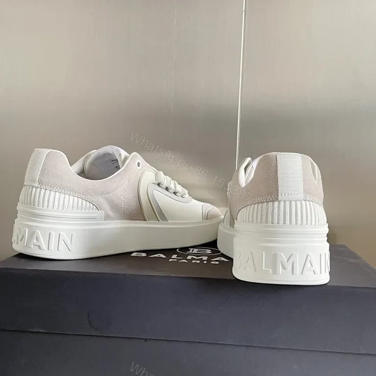 View 4 of Cream-Tone Calf Leather Sneakers: Luxury Everyday Comfort