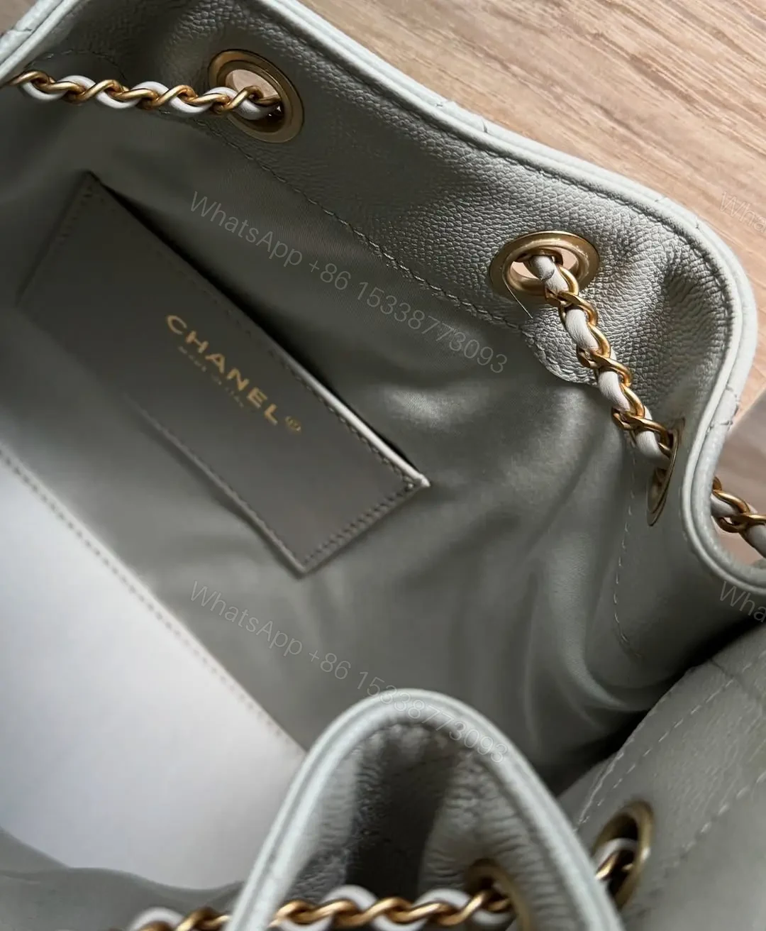 View 4 of Chanel Small 25 Grey with Gold Hardware