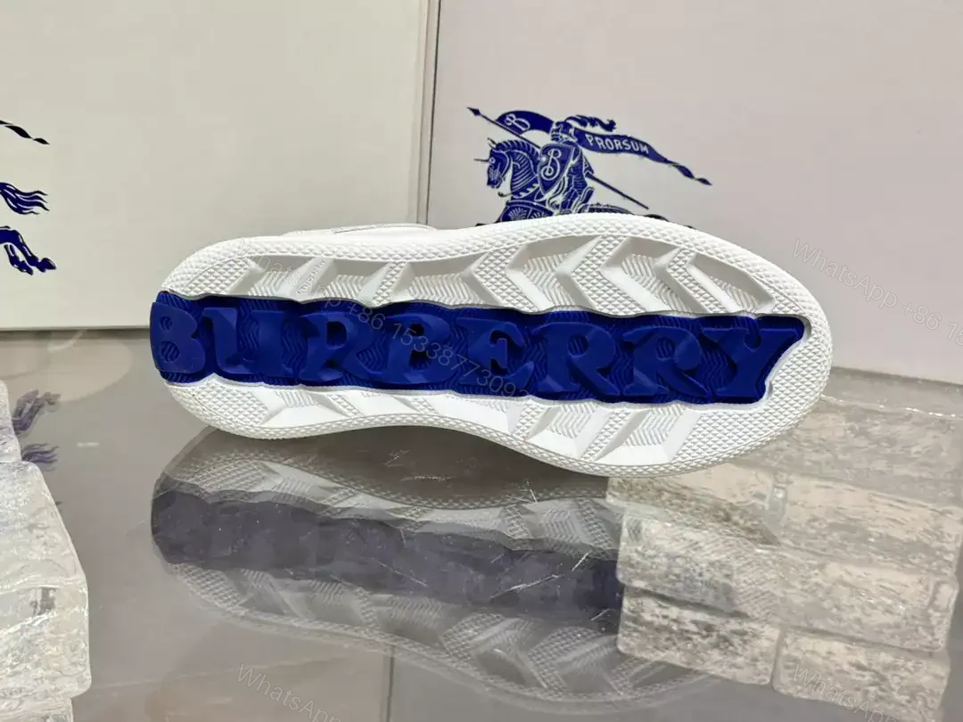 View 7 of BURBERRY LEATHER STOCK SNEAKERS IN WHITE – BBR091