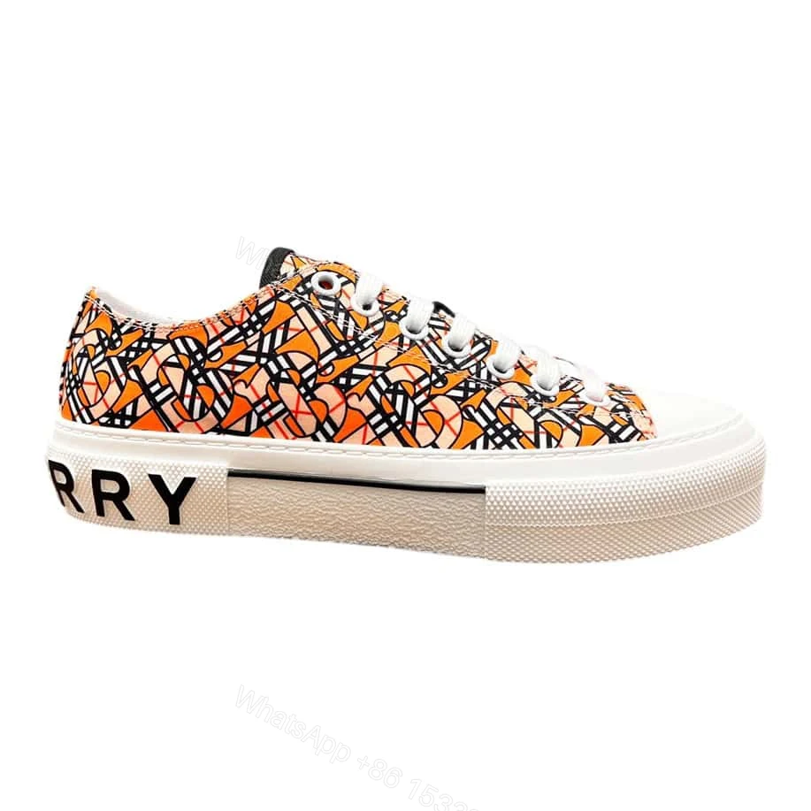 BURBERRY CHECK COTTON SNEAKERS – BBR129 — view 1