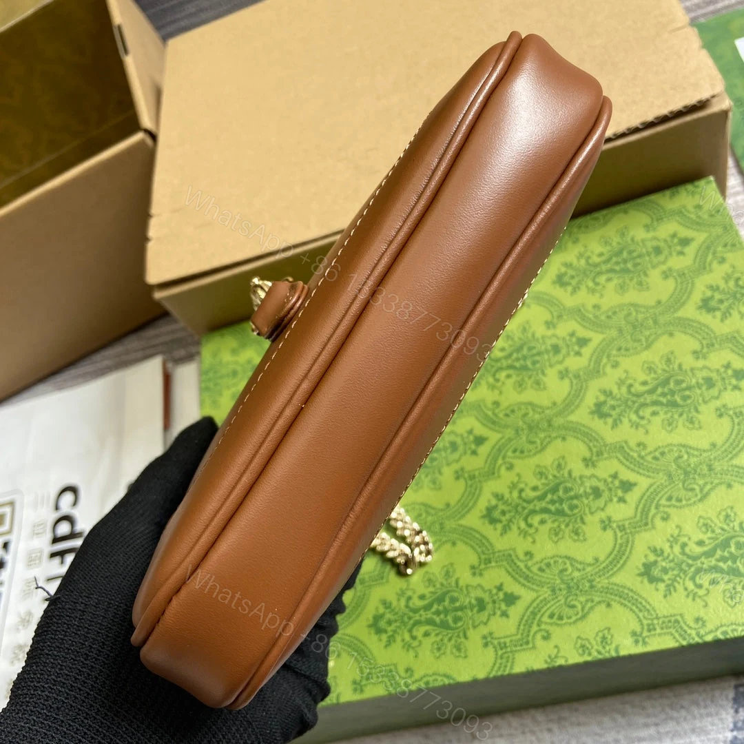 View 5 of JACKIE NOTTE MINI BAG 19 IN TAWNY BROWN CALFSKIN GOLD HARDWARE