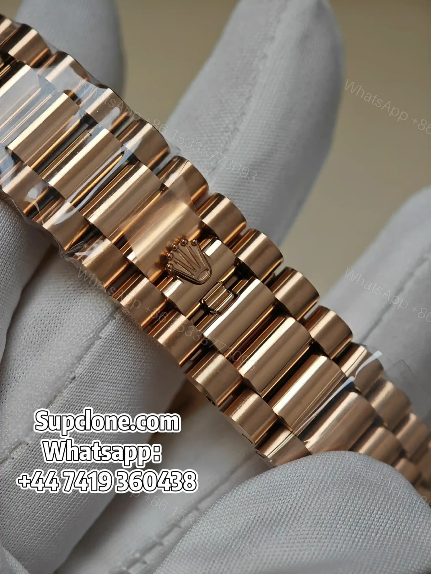 View 11 of Rolex Day-Date 40mm Rose Gold Brown Roman Dial – Super Clone 1:1 Cal. 3255