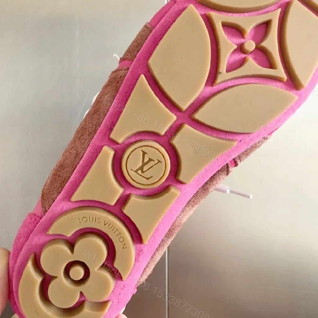 View 8 of Vibrant Pink Leather Sneaker with Signature Hardware
