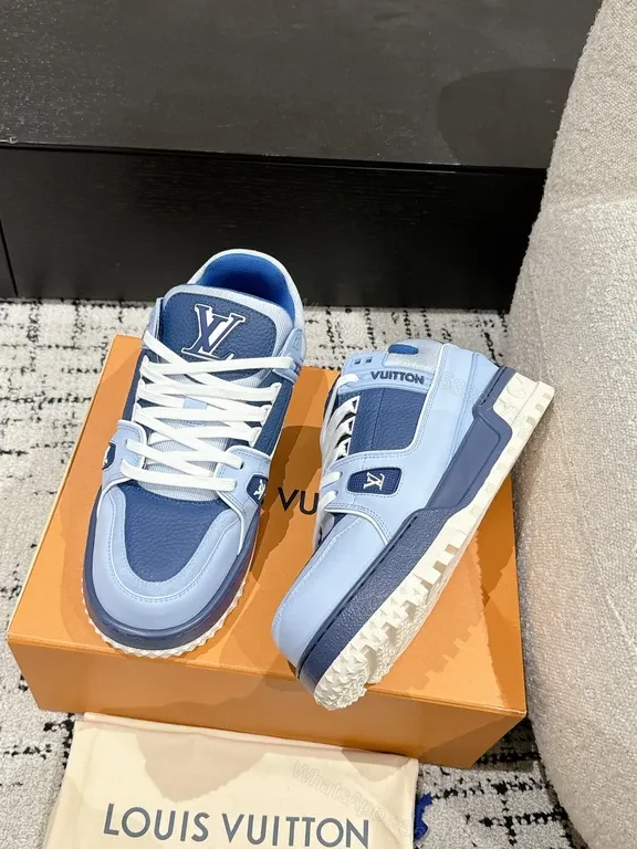 View 5 of Denim-Inspired LV High-Top Sneaker with Comfort