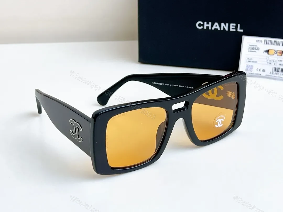 View 3 of Bold Blocky Frames + Amber Lenses Sunglasses