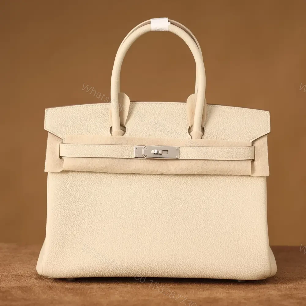 View 4 of 高仿Hermes*Birkin30奶昔白銀扣免檢版