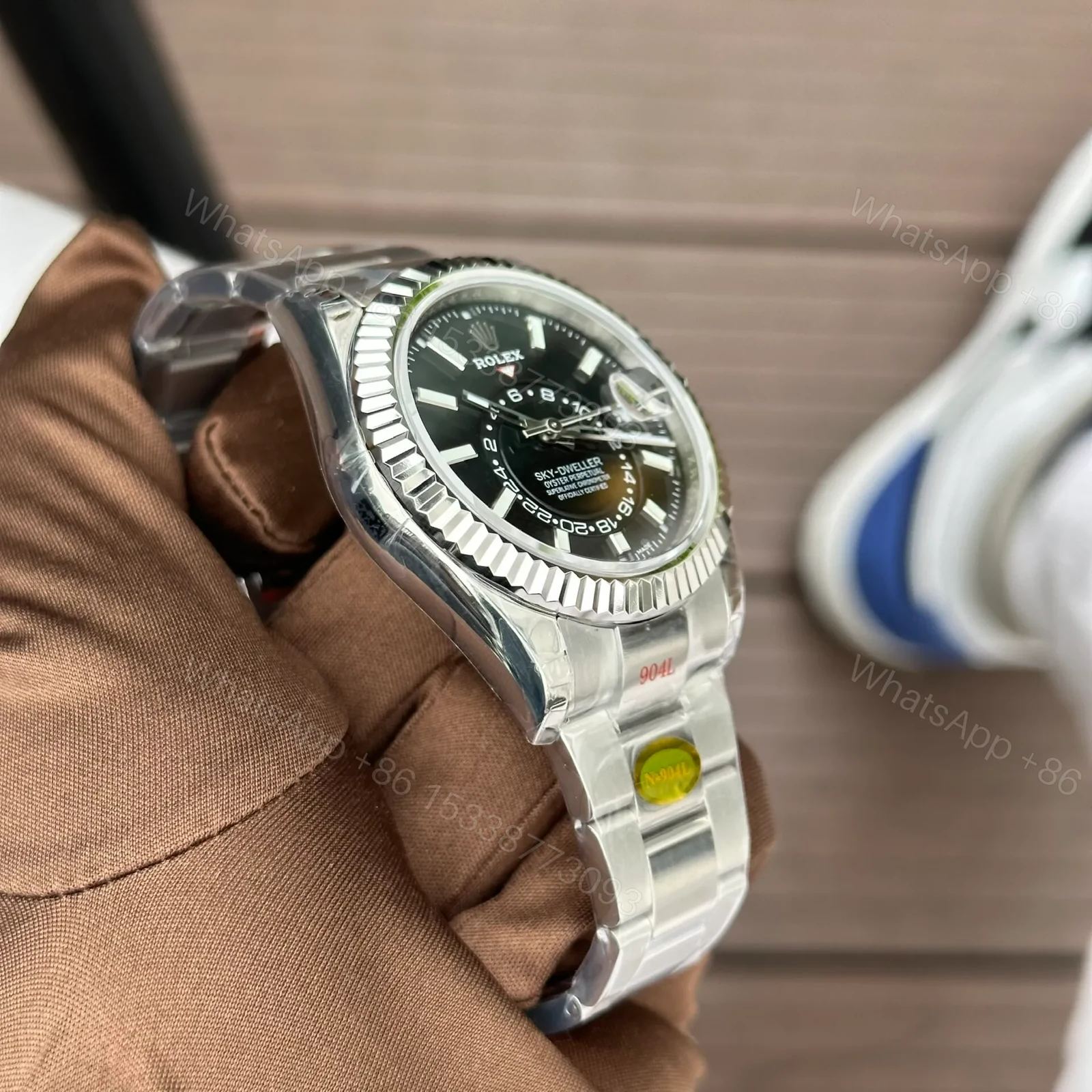 View 5 of Superclone Rolex Sky-Dweller Bright black Dial 336934 Oyster
