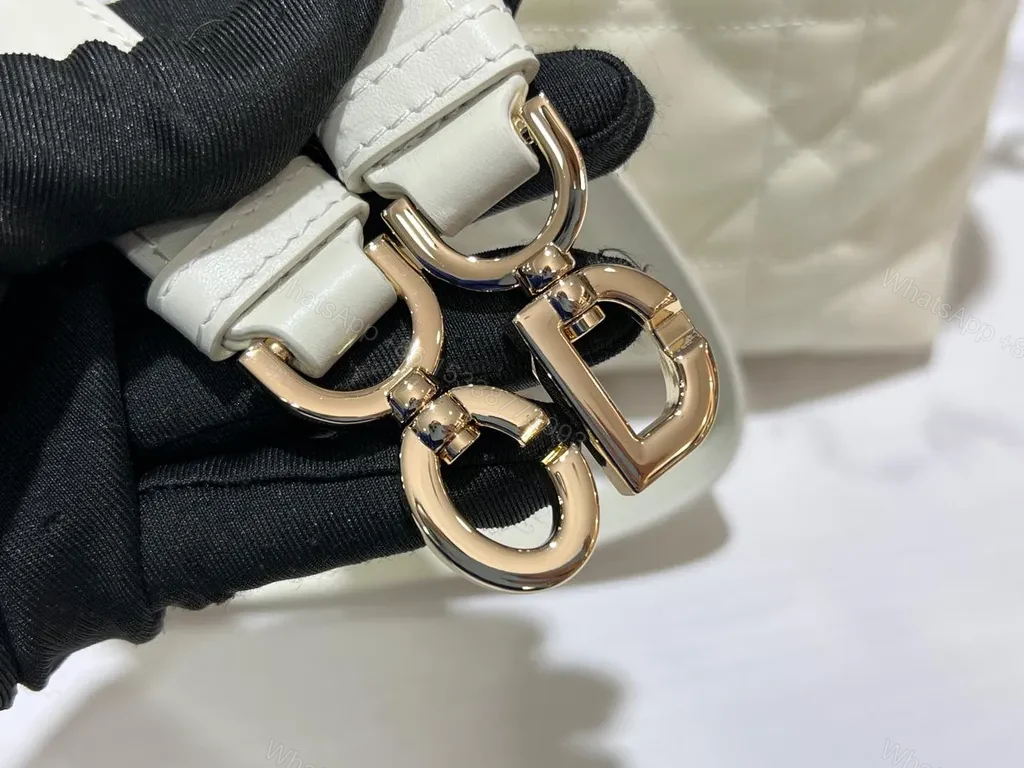 View 8 of Chic Quilted Mini Tote with Gold Dior Hardware