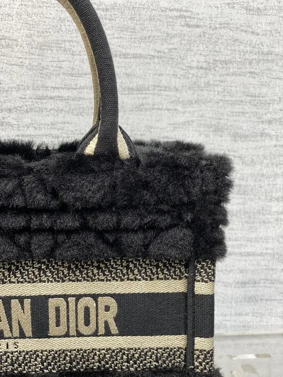 View 6 of Cozy Shearling Dior Band Compact Luxury Bag