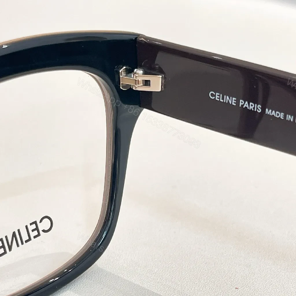 View 6 of Chic Black Acetate Cat-Eye glasses with Gold Logo Case