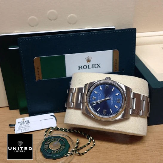 View 8 of Rolex Air King 114200-0014 Blue Dial Steel Replica