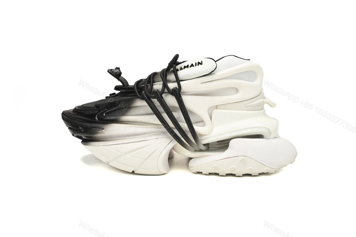 View 9 of BALMAIN Multikolor Buty sportowe White and Black YM1VJ309