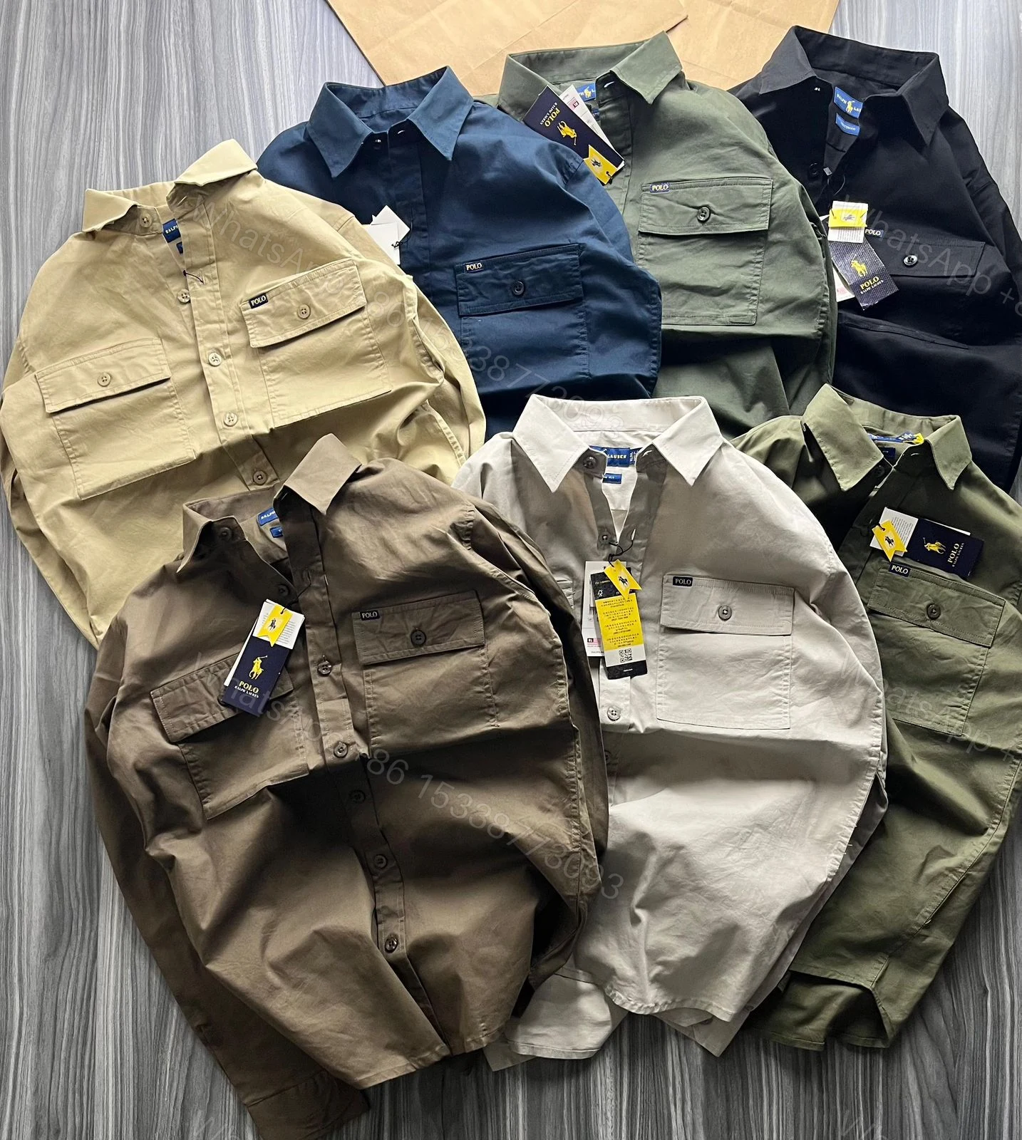 FIRST COPY RALPH LAUREN DOUBLE POCKET CARGO SHIRT — view 1