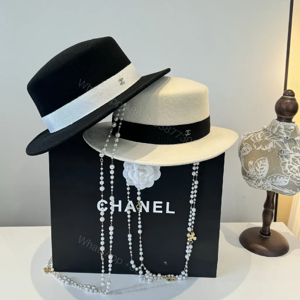 View 9 of Black Fedora + Crystal Necklace Set: Satin Band, Luxe Sparkle