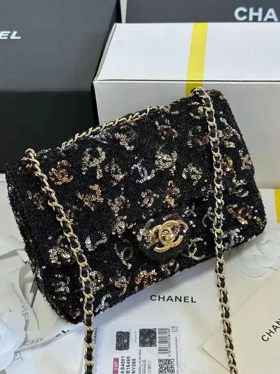 View 3 of Glam Spark Sequin-Texture Compact Shoulder Bag
