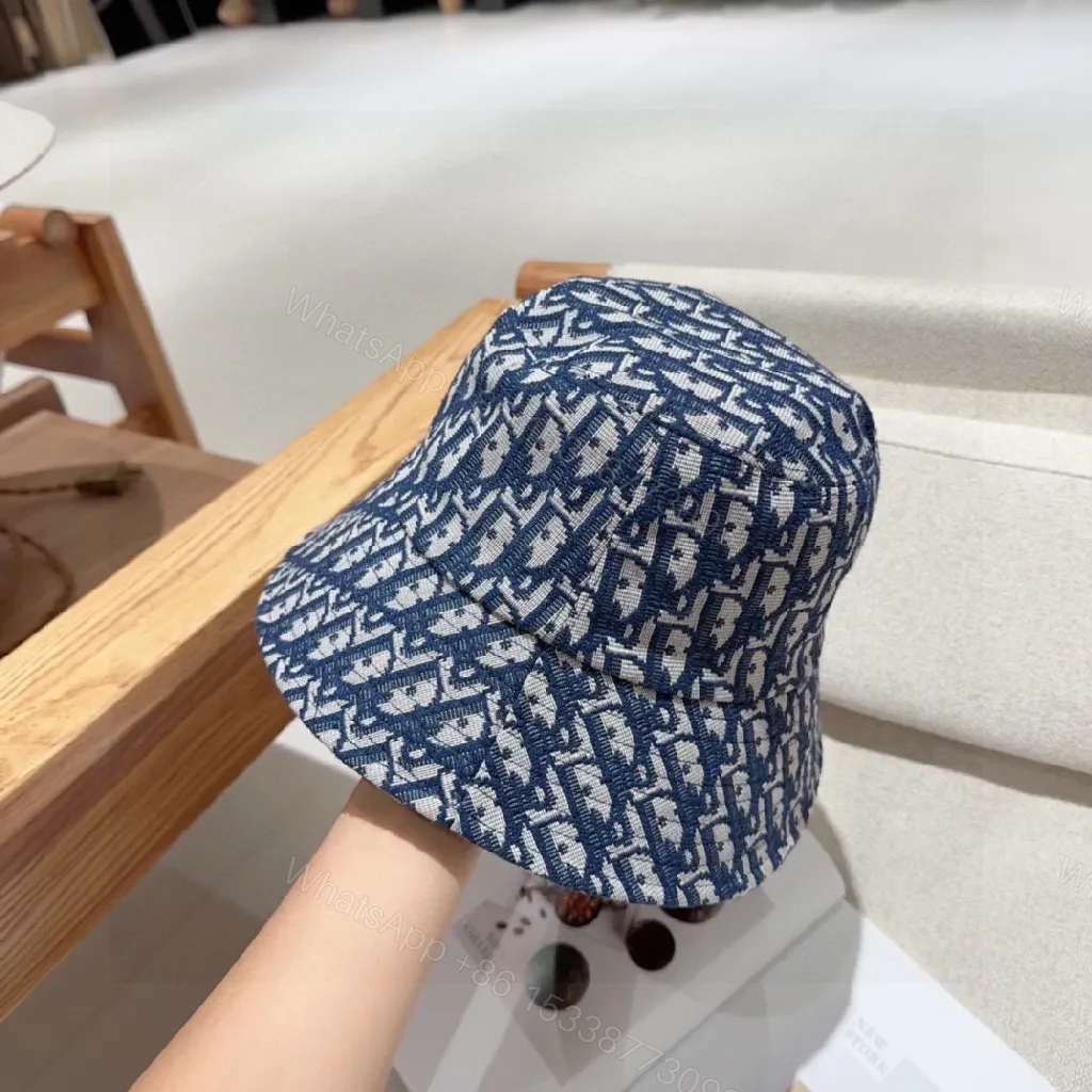 View 2 of Navy Off-White Jacquard Bucket Hat: Compact, Textured Style