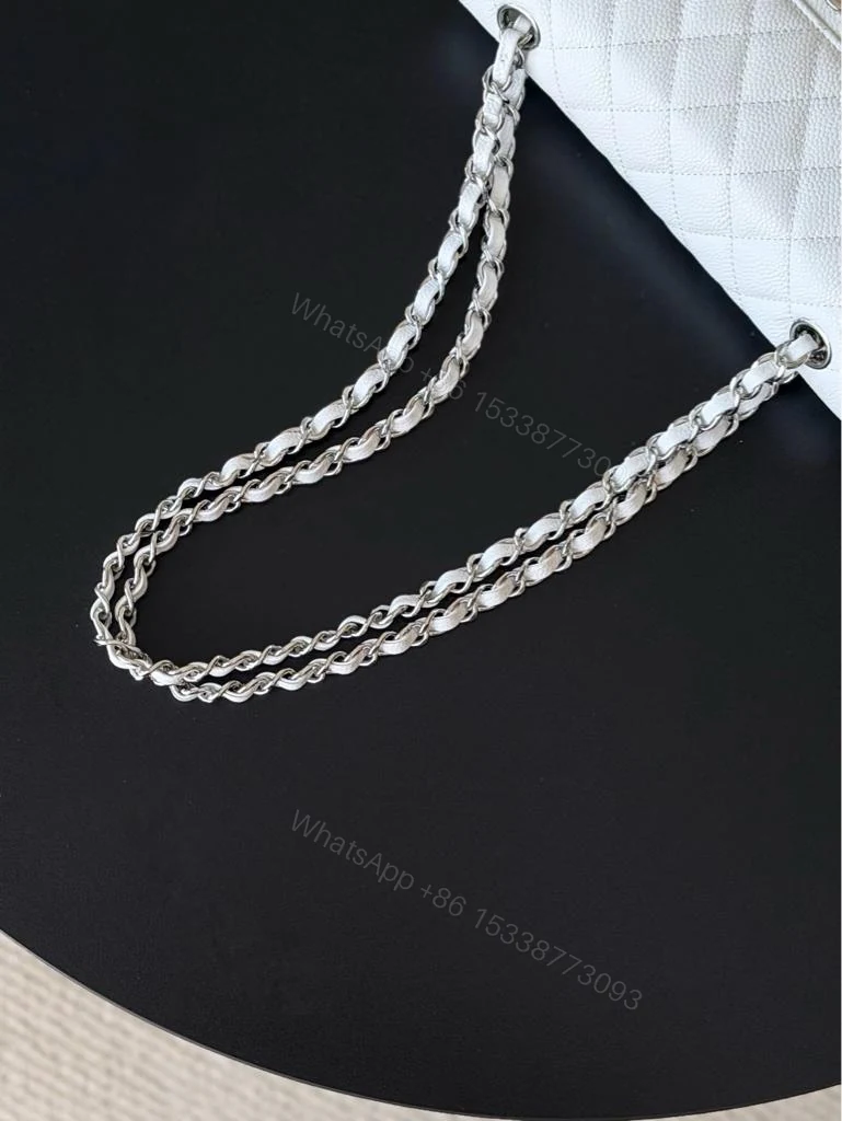 View 4 of Chanel Classic Flap caviar sliver hardware