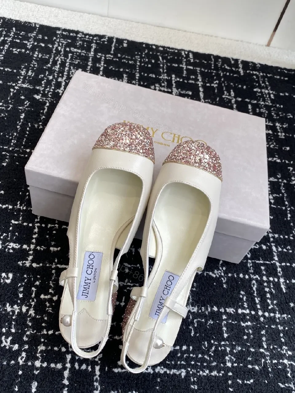 View 3 of Ivory + Glitter Toe + Slingback + All-Day Comfort + Shoes