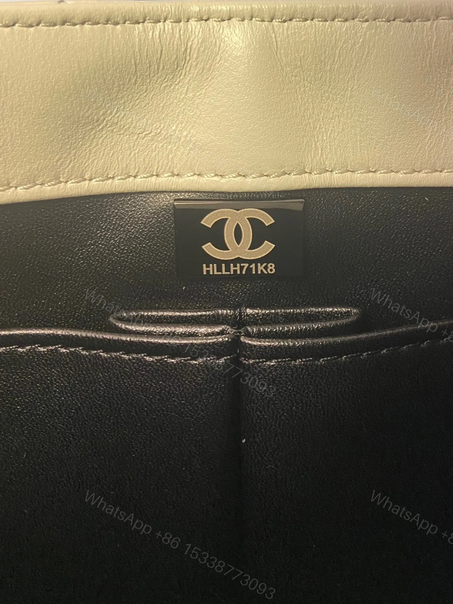 View 4 of Chanel Trendy White Smooth Leather With Lock Black Handbags 25cm