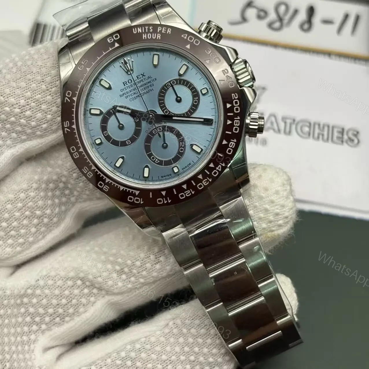 View 2 of Replica Rolex Daytona Blue Super Clone