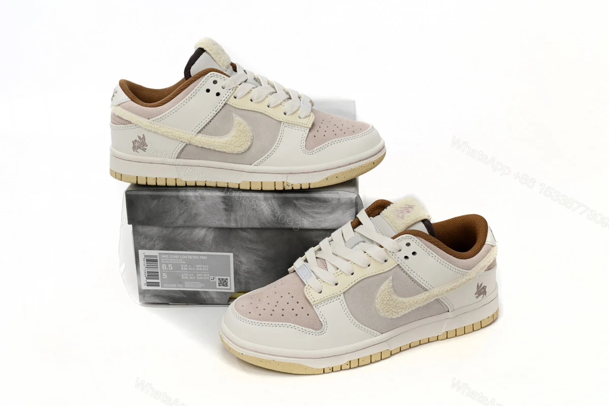 View 4 of Nike Dunk Low Retro PRM Year of the Rabbit Fossil Stone (2023) FD4203-211