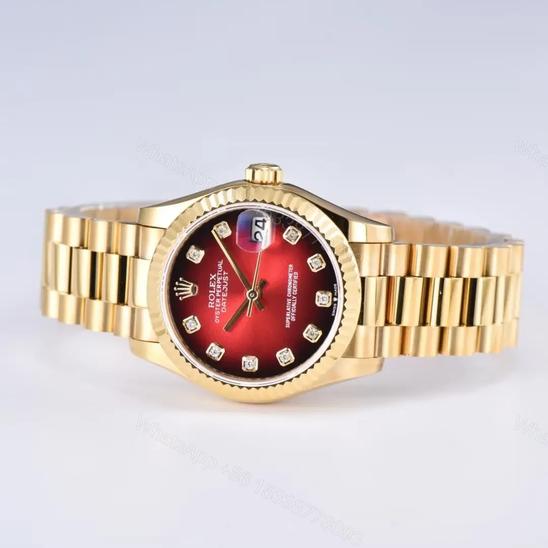 View 5 of Super Clone Rolex Datejust Red Gradient Dial 36MM President Bracelet 278278-0049