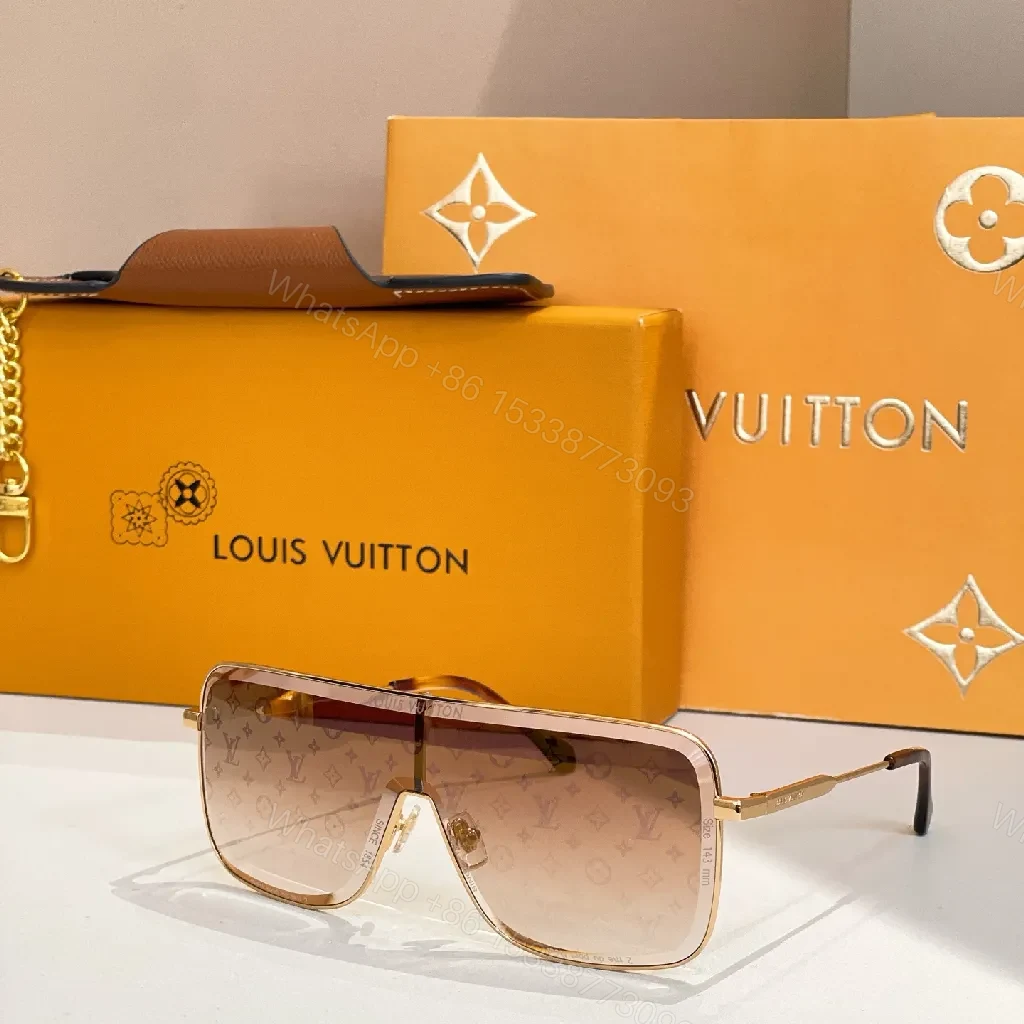 View 8 of Luxurious Monogram Shield Sunglasses: Premium Alloy, UV-Protection