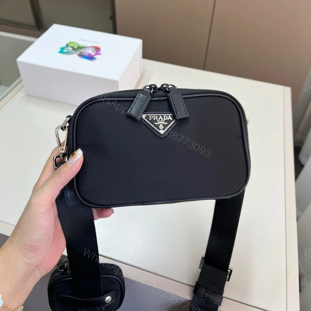 View 2 of Prada Brique Re Nylon And Saffiano Bag Black 20Cm