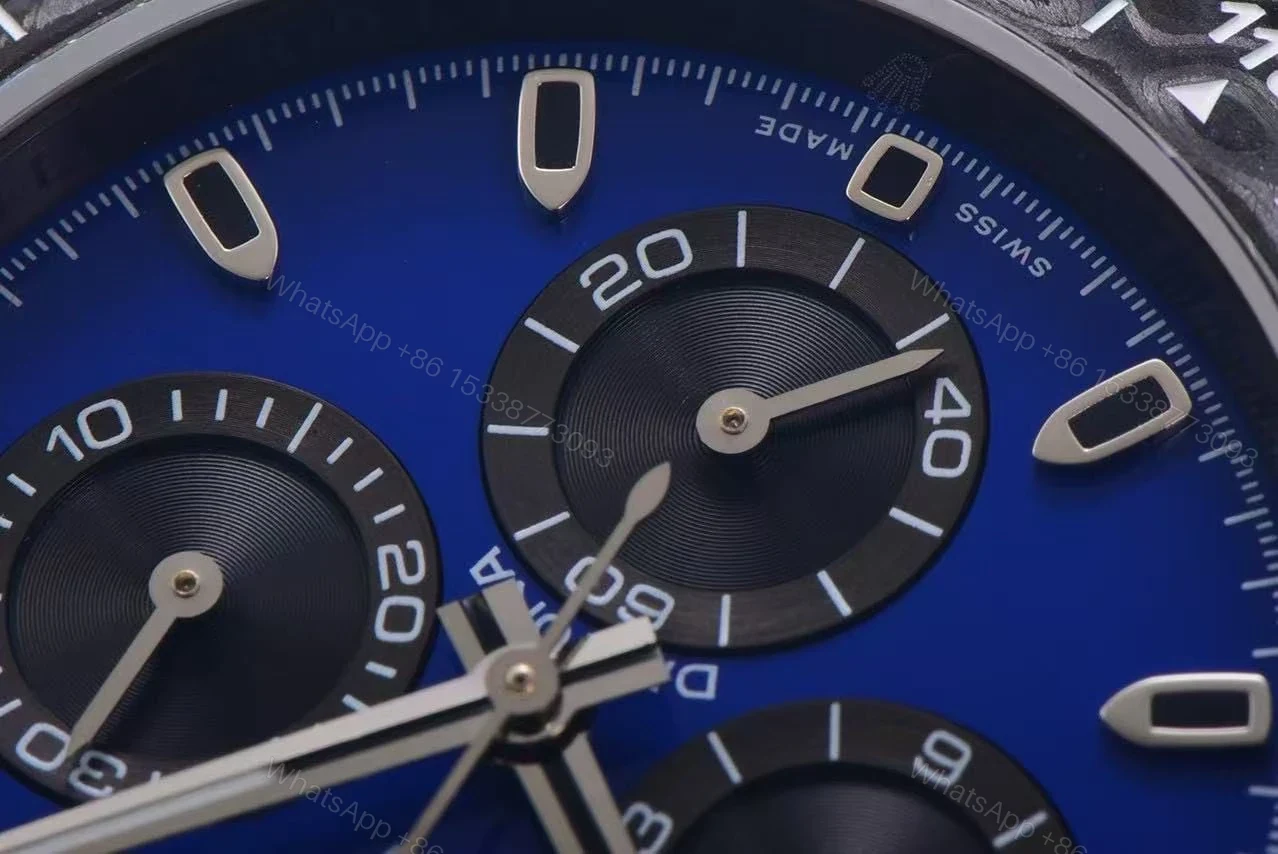 View 10 of Replica DiW Rolex Cosmograph Daytona Miami Blue Carbon