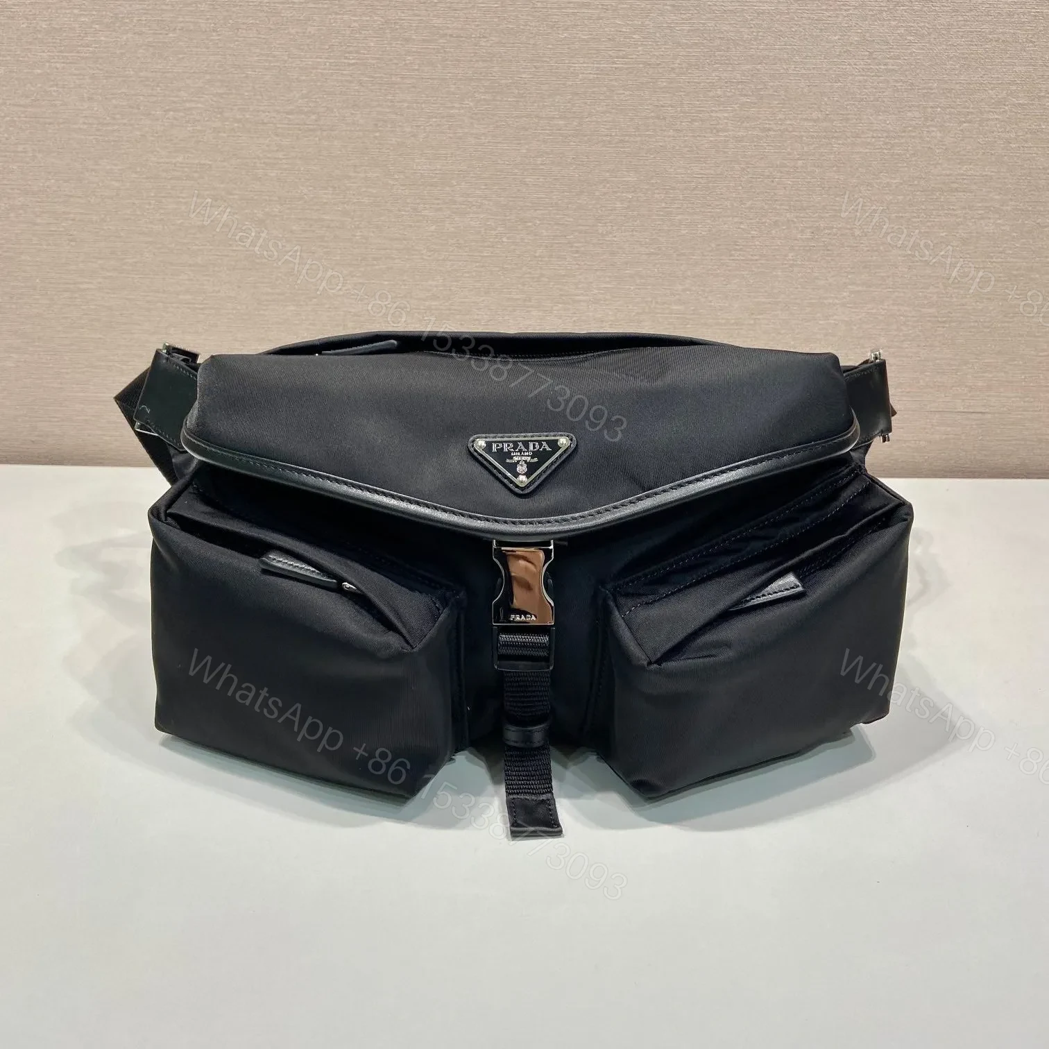 BELT BAG 27 IN BLACK RE-NYLON — view 1