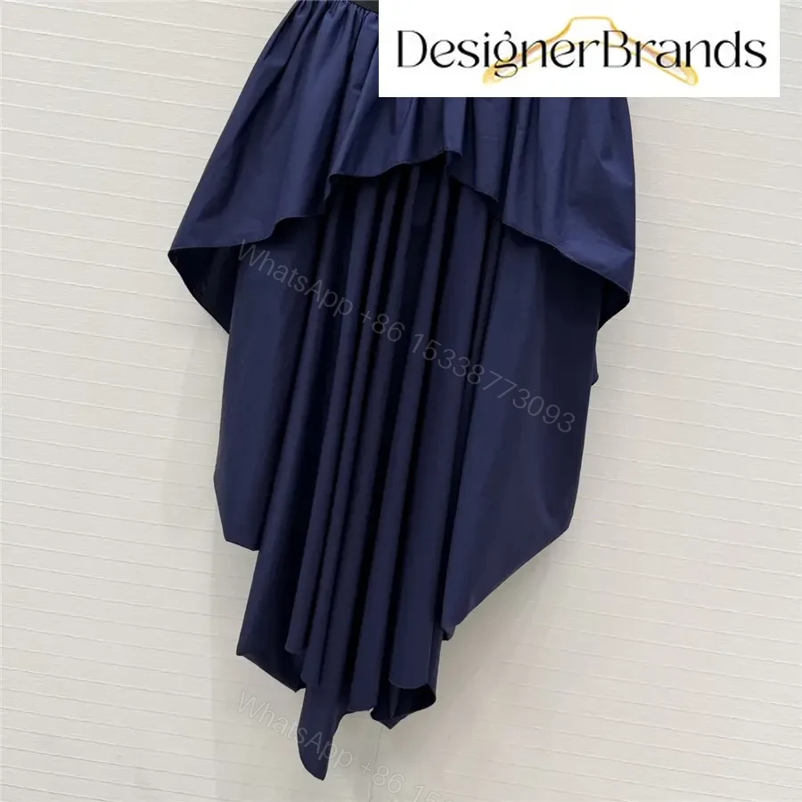 View 5 of LOEWE Black and Blue Bi-Color Cotton Dress