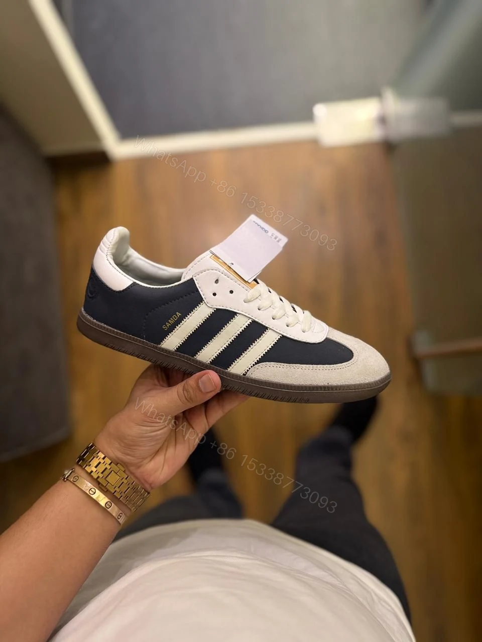 View 5 of FIRST COPY ADIDAS ORIGINALS SAMBA NAVY WHITE
