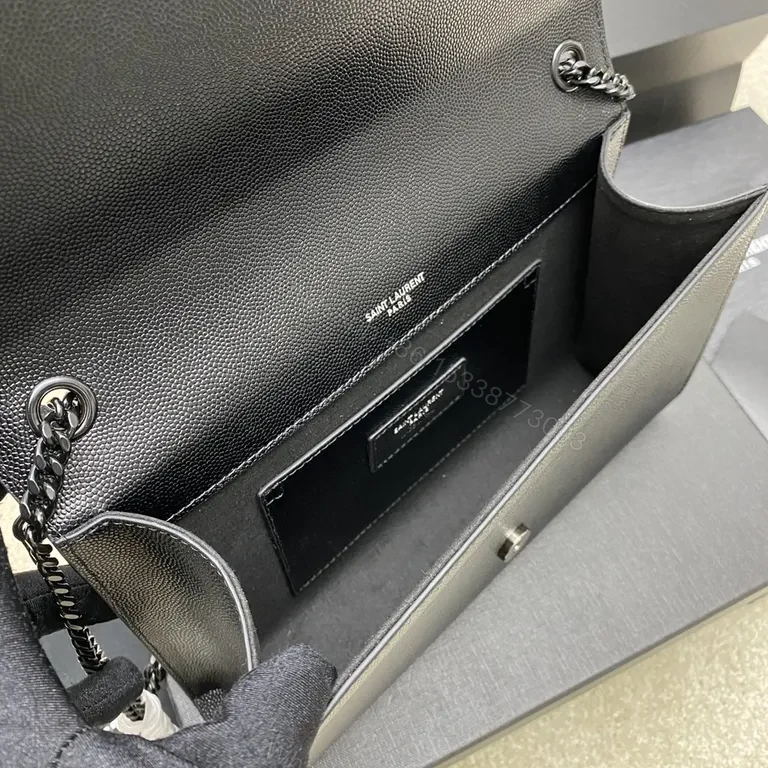 View 2 of Sleek Black Leather Wallet-on-Chain: Compact Luxury Crossbody