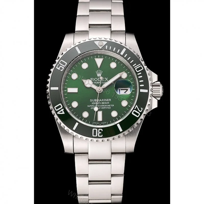 View 2 of Replica Rolex Submariner Green Dial 1454069