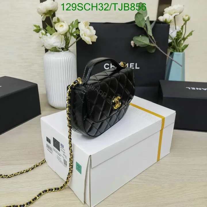 View 2 of Chanel Flap Phone Holder with Chain in Black Leather FB4963