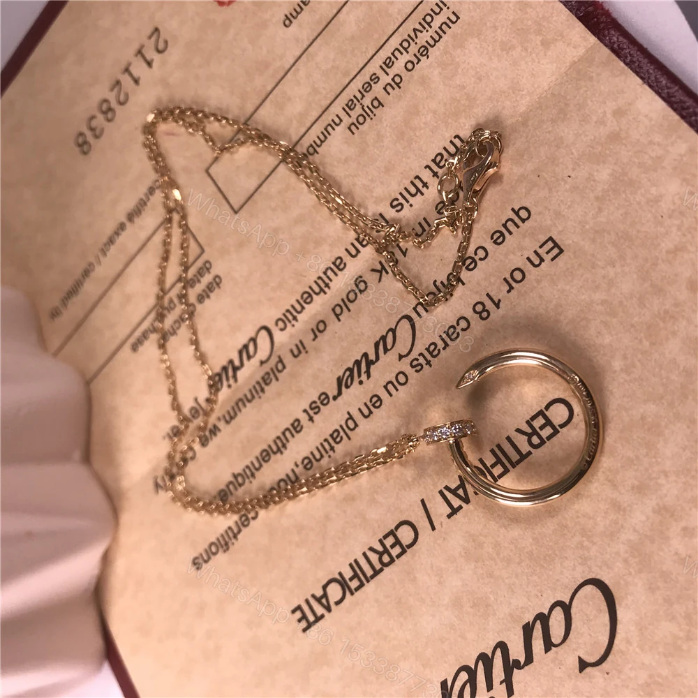 Cartier Yellow Gold Juste Un Clou Pendant Necklace Diamonds — view 1