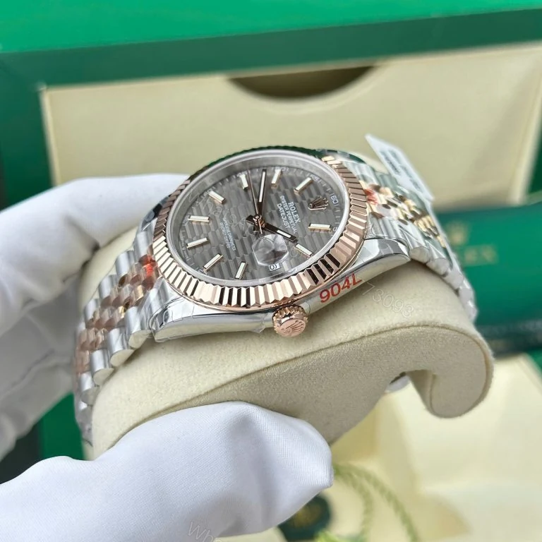 View 3 of Datejust 126331 41mm Gold Wrapped Gray Fluted Dial Super Clone