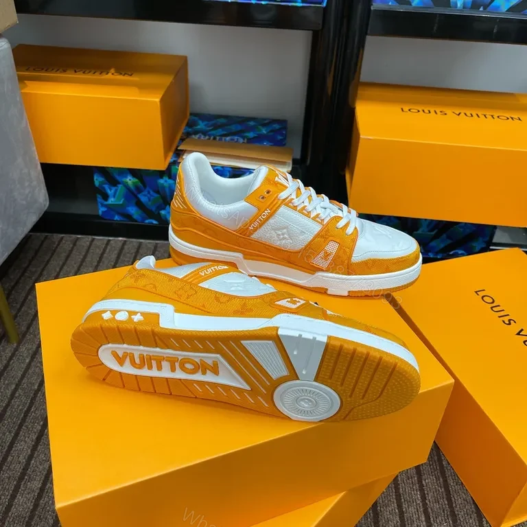View 5 of Vibrant Contrast-Block High-Top Sneaker with Suede/Leather
