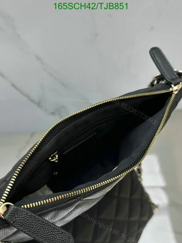 View 10 of Chanel Black Cowhide Hobo Bag CC Logo JK4721