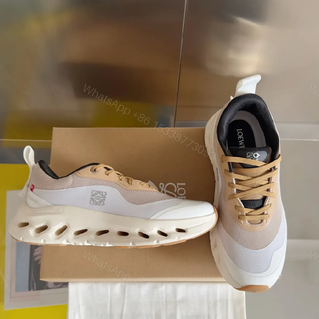 View 4 of Bold Taupe Luxe Chunky Runner Sneakers