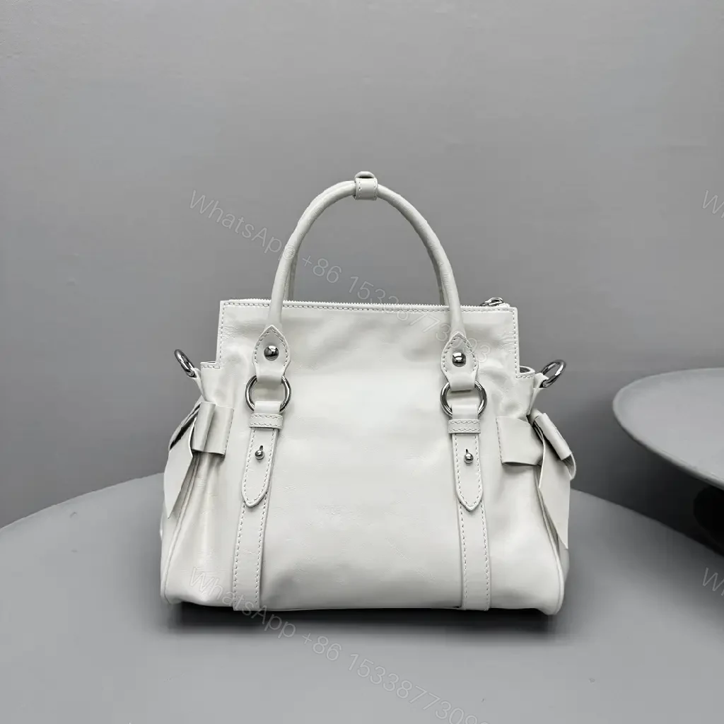 View 5 of Soft-Glossed Leather Satchel, Subtle Shine, Everyday Luxury Bag