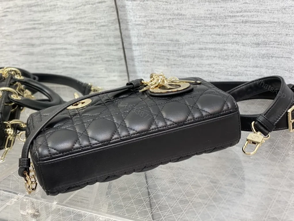 View 2 of Chic Quilted Mini Satchel: Gold Hardware Designer-Inspired Bag