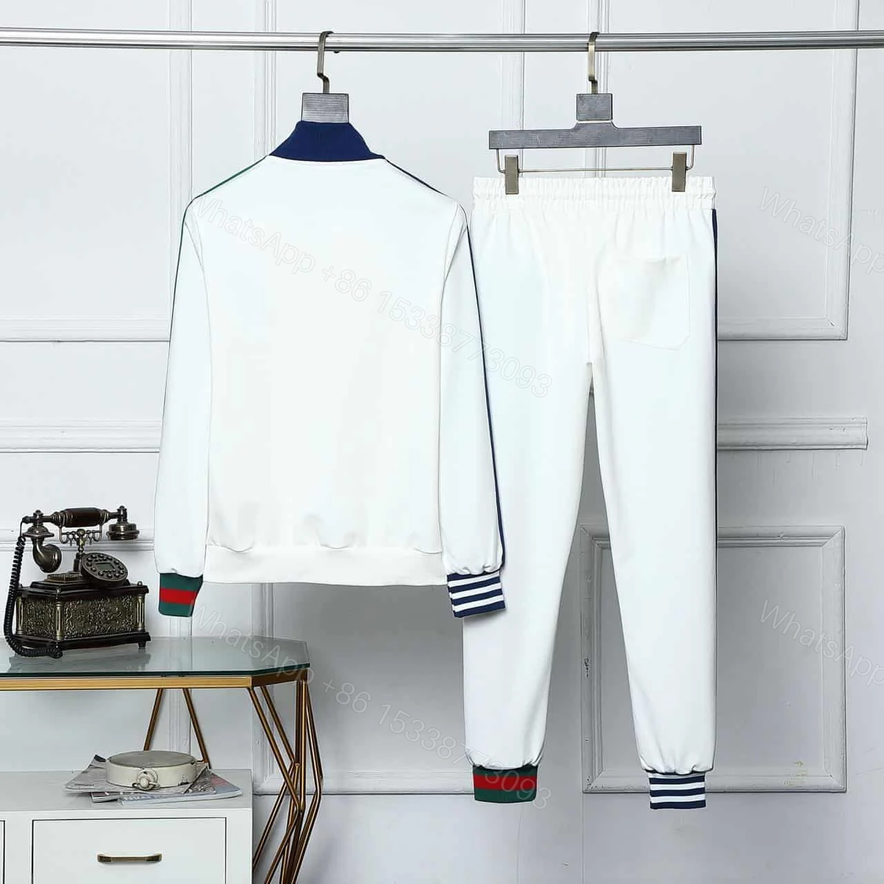 View 2 of Adidas x Gucci Viscose Zip-up Tracksuit Set – GJ034